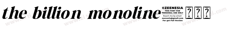 the billion monoline字体转换